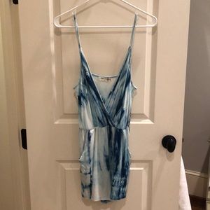 Tie-dye blue romper